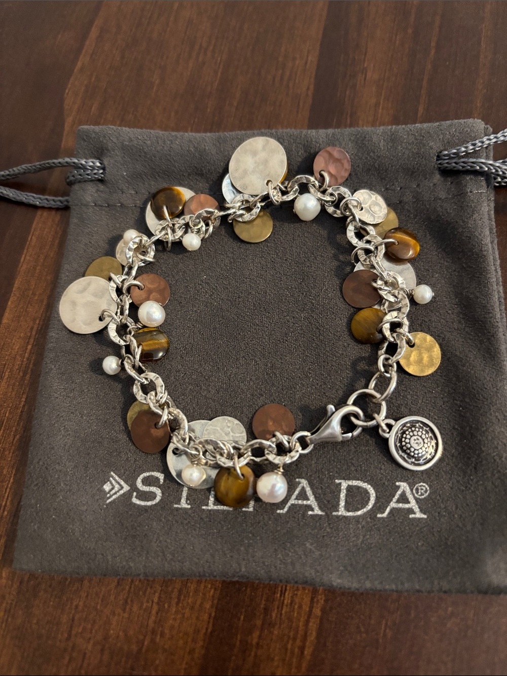 Silpada Multi Metal & Sterling Silver Cha Cha style Bracelet